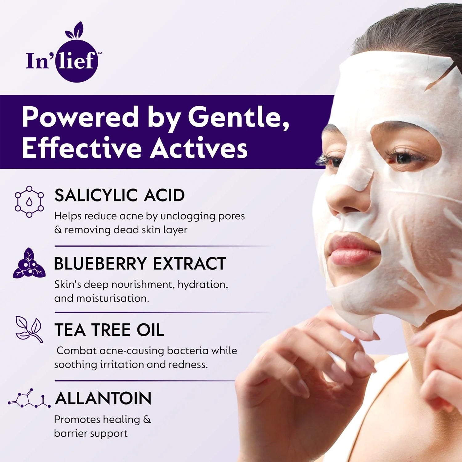 In’lief Salicylic Acid 1% Clarifying & Pore-Refining Facial Sheet Mask (1 Pc) In’lief Salicylic Acid 1% Clarifying & Pore-Refining Facial Sheet Mask (1 Pc)